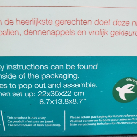 Christmas Tree Peacock made with recycled cardboard and veg inks. Brand new - Picture 3 of 3